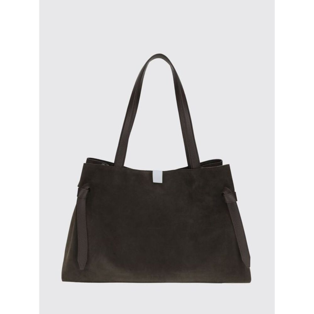 Gyoza Tote Bag Yuzefi In Suede Leather With Double Top Handle